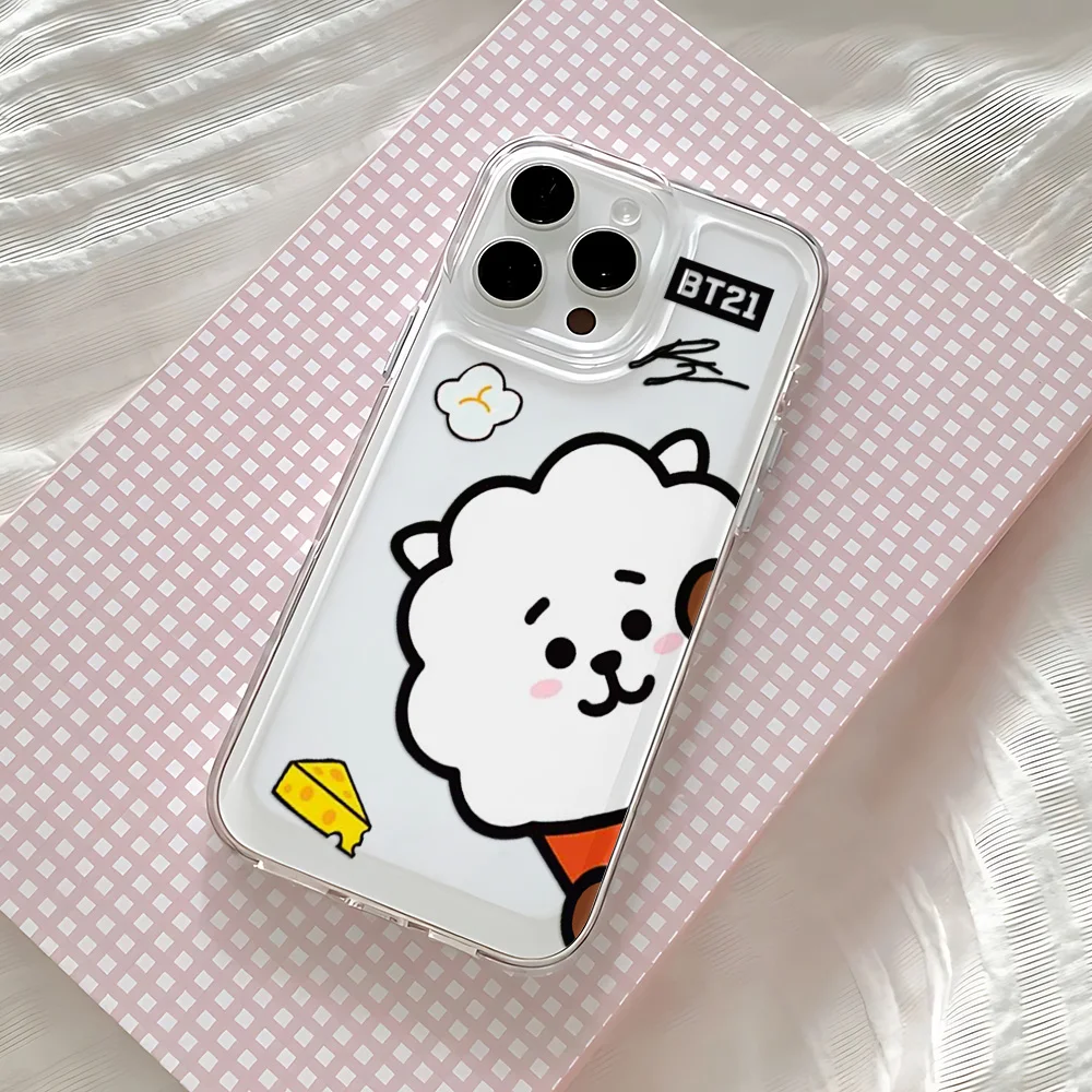 Adorable Cartoon Transparent Soft Back Phone Case