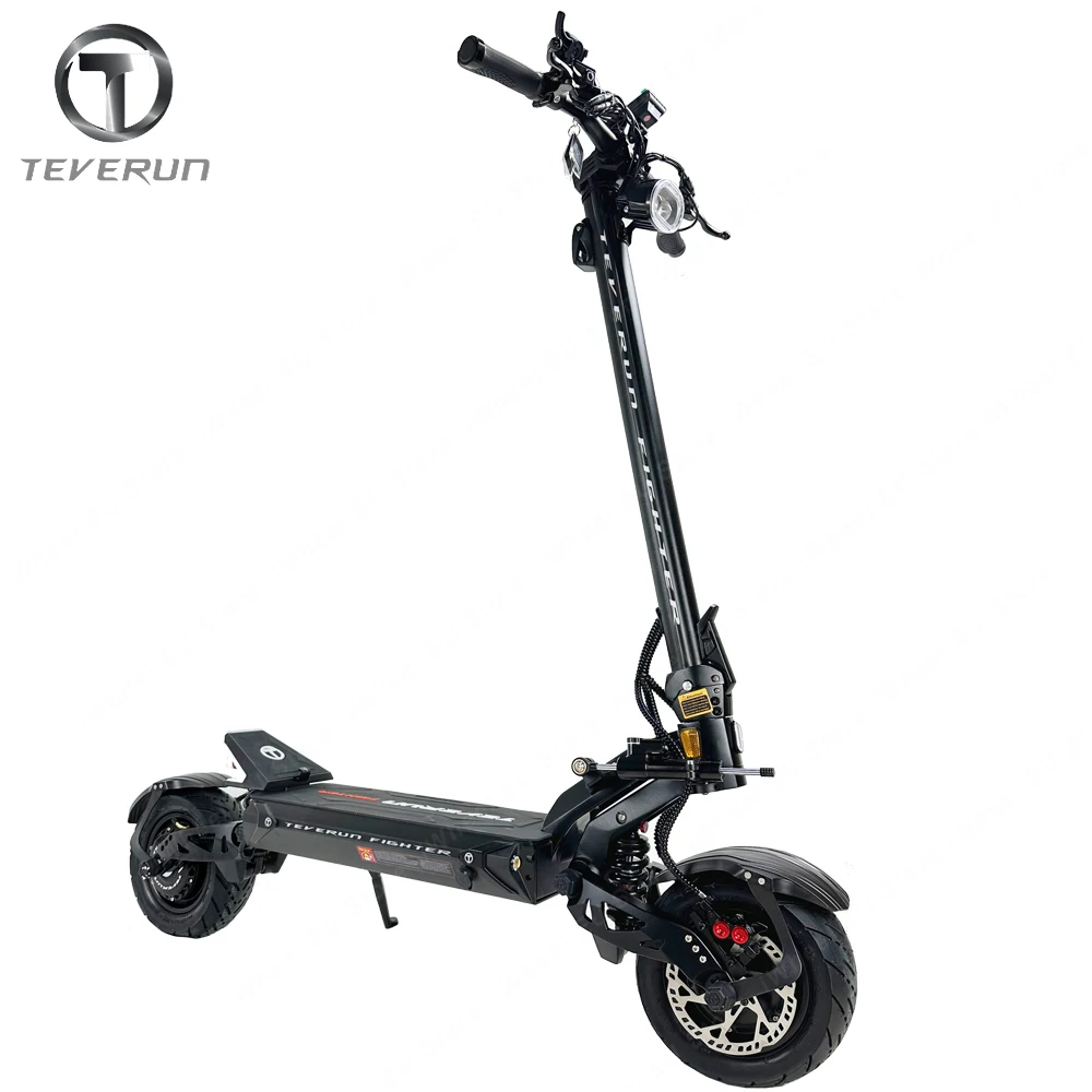 Teverun Fighter 11+ With GPS Installed Smart BMS Connect APP 60V 35Ah Dual Motor Top Speed 85km/h New Center 4inch Display