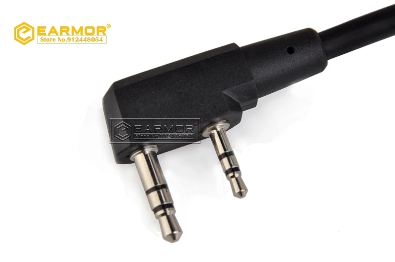 OPSMEN EARMOR M51 PTT Adapter Airsoft Tactical Headset PTT Adapter Kenwood Phone Plug 3.5MM AUX Tactical Headset Accessory