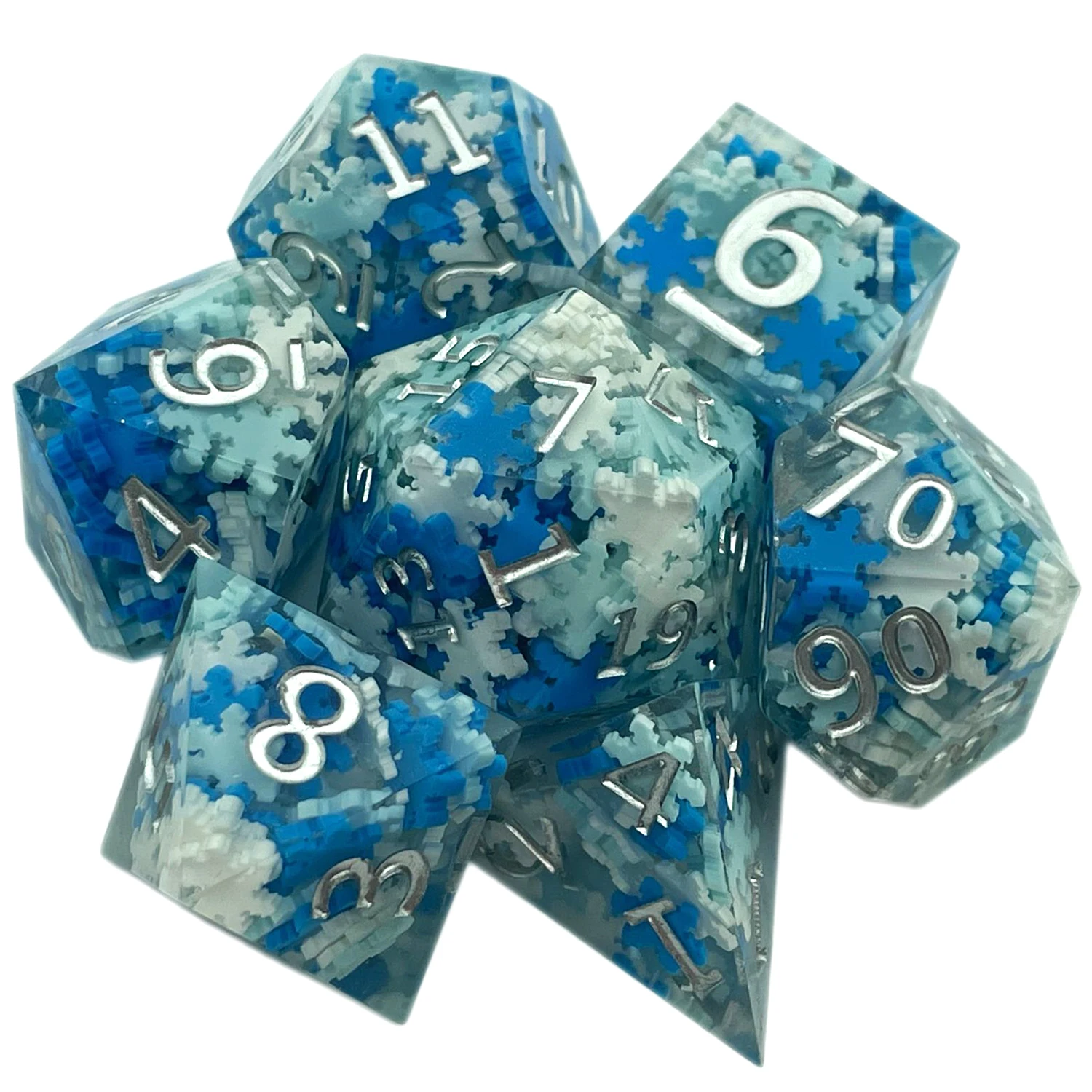 Dice Set Solid Polyhedral Dice for Role Playing Resin Dragon Scale D Rpg Rol Pathfinder Board Game 7PCs