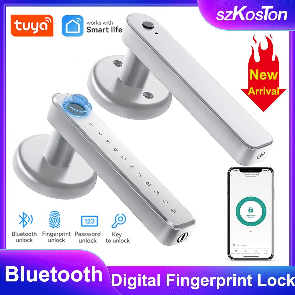 TuyaSmartDoorLockDigitalElectronicFingerprintLockBluetoothDoor