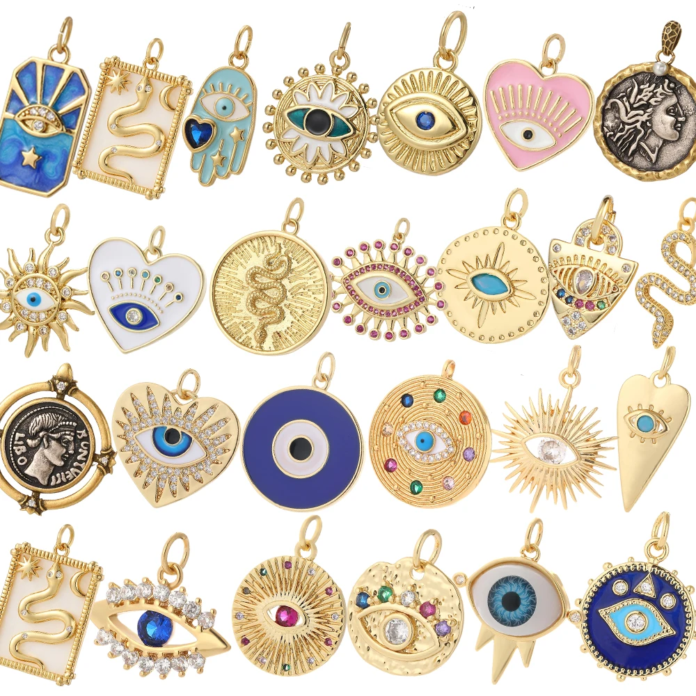 Y2K Boho Evil Blue Eye Halskette für Frauen Golden Cute Turkish Charms Choker Diy Anhänger Edelstahl Kette Hohe Qualität