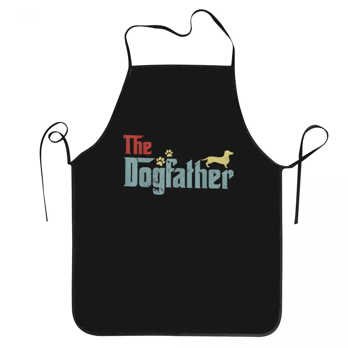 

Vintage The Dogfather Dachshund Apron Adult Women Men Chef Tablier Cuisine for Kitchen Cooking Funny Dog Owner Gifts Painting