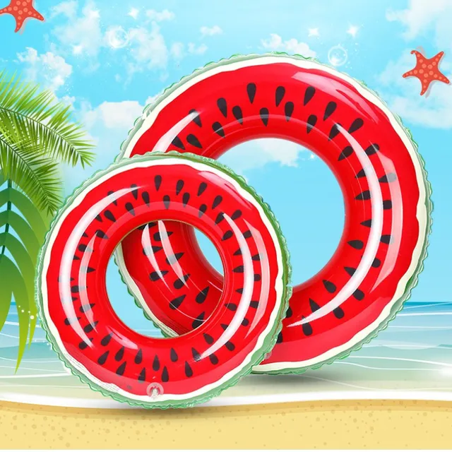 Watermelon Pattern Swimming Ring For Adult Kids Inflatable Mattress Swimming Pool Floating Ring Summer Pool Beach Party Toys 1