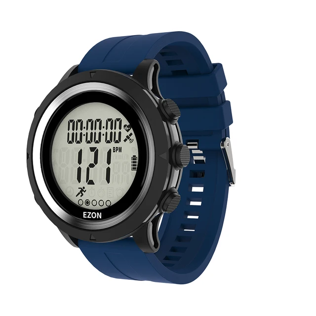 EZON T909C GPS Men's Digital Sport Watch with Optical Heart Rate Monitor  Pedometer Calorie Counter Chronograph 50M Waterproof|Digital Watches| -  AliExpress