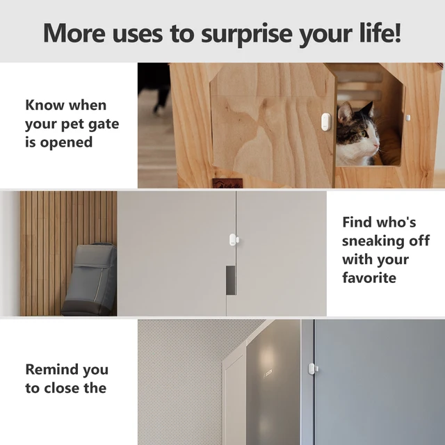 IMOU Zigbee 3.0 Smart Door Window Sensor Open/Closed Detectors App Control Security Alarm Tamper-proof  2 year long standby 3