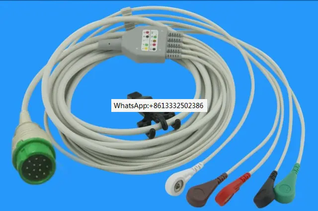 

Совместимый кабель 5lead AHA Snap ECG II монитор пациента 12Pin 1K сопротивление