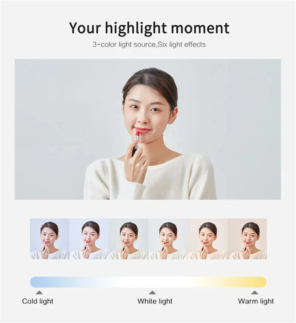 Description Picture 3 of itemCOOL DIER 2025 New Live Selfie stick Phone stand, Foldable multi angle adjustable desktop stand With LED Light Bluetooth shutter