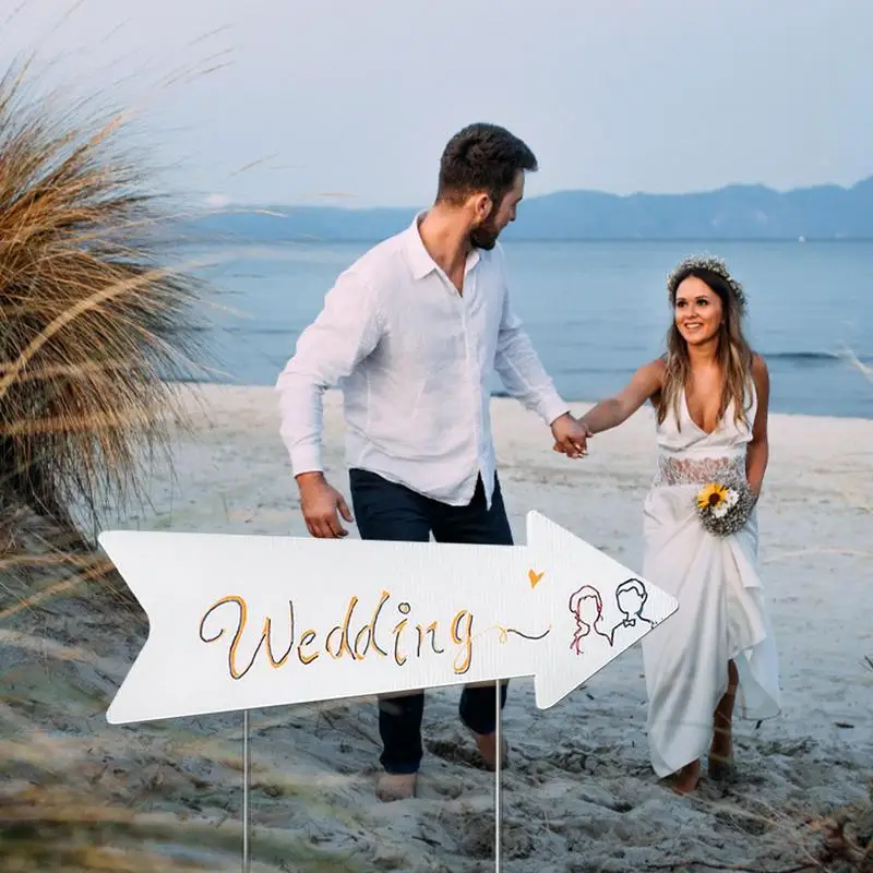 Yard Sign Sign Display Blank Waterproof DIY Wedding Directional Garden Park Marathon Commercial