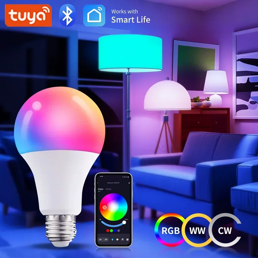 Smart LED Bulb with Bluetooth App Control - RGB Ambient Home Lighting