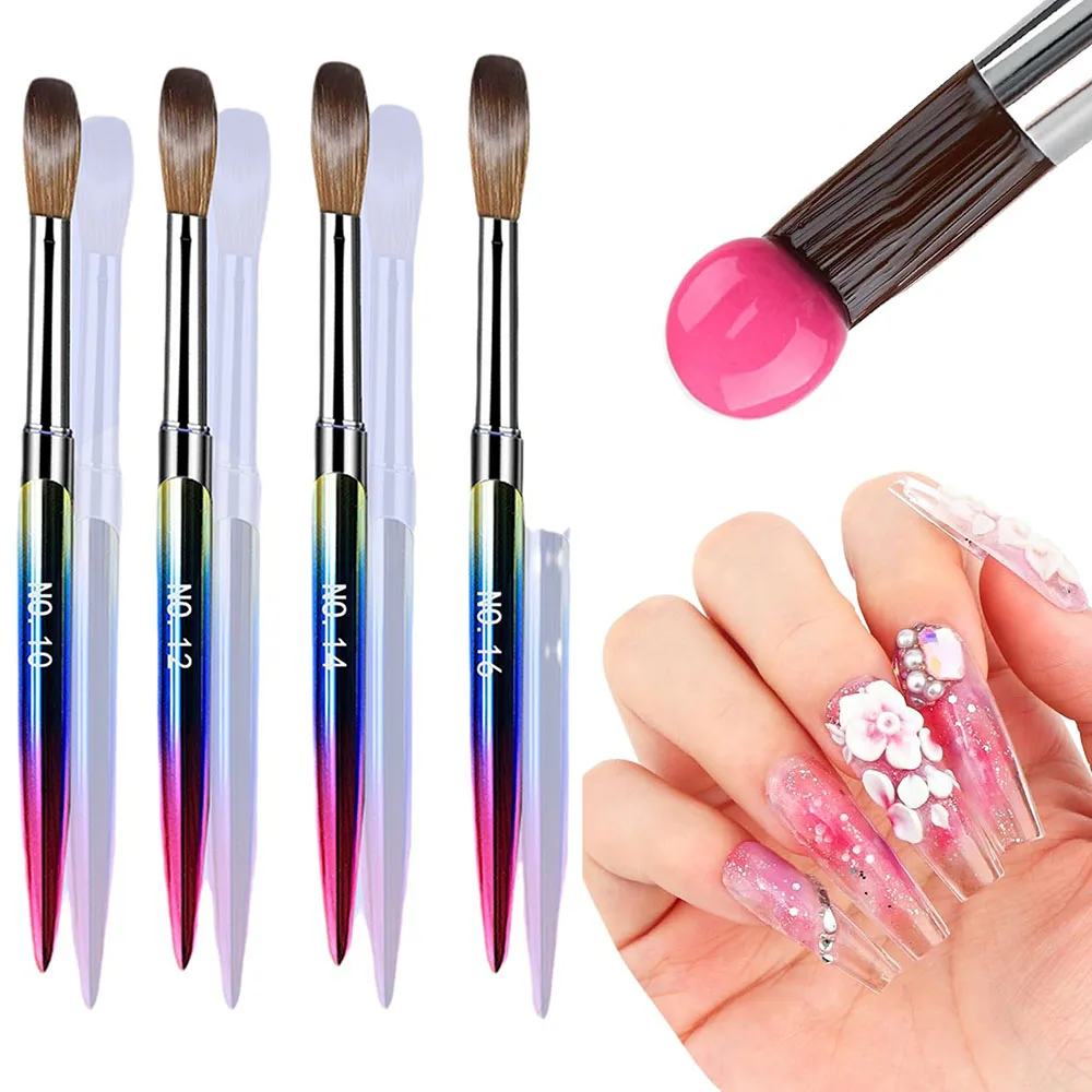 No.10/12/14/16 20-26mm crylic Nail Brush Pen for Acrylic Application Professional Acrylic Powder Extension 3D Carving Tools 2