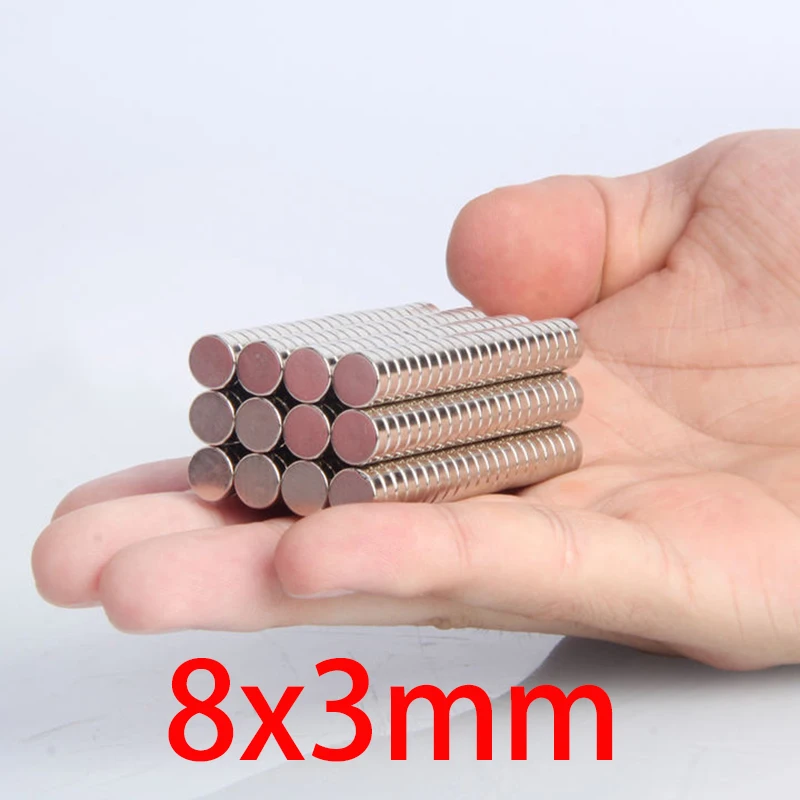 

Магнит редкоземельный, 20/50/100 шт., 8x3 мм, диаметр 8x3 мм
