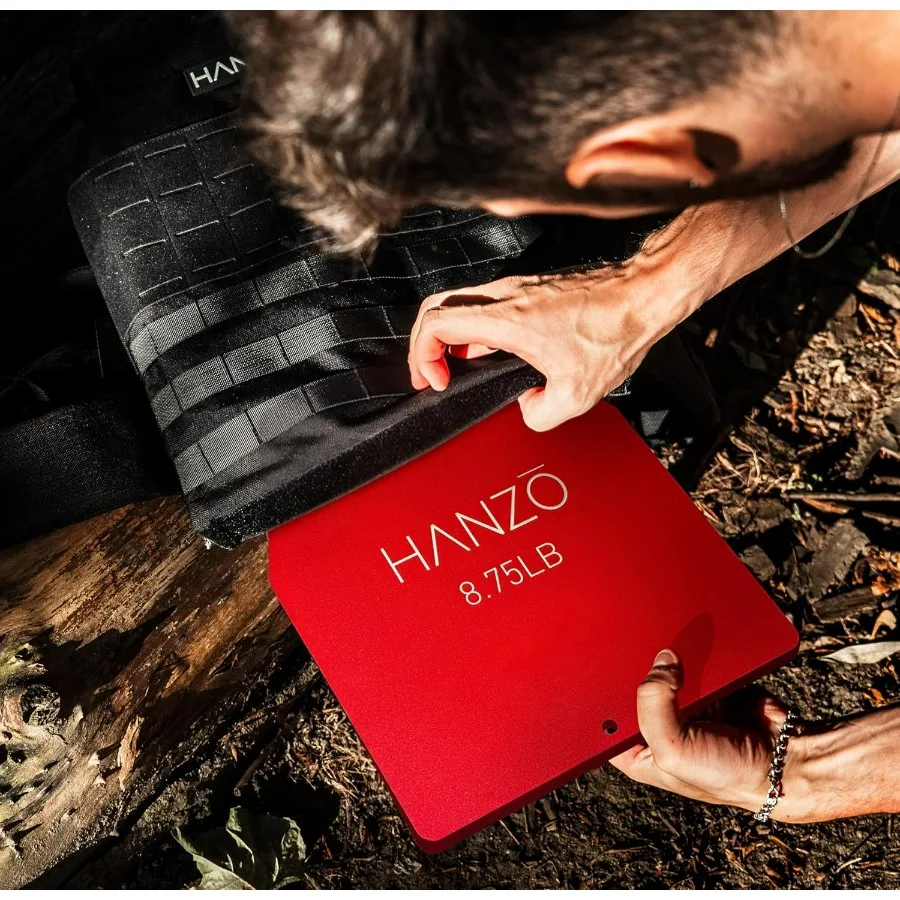 Weighted Vest Plates – 17.5 lbs – Powder-Coated Steel Plates for Weighted Vests – Durable Resistance Weights for Rucking, Streng