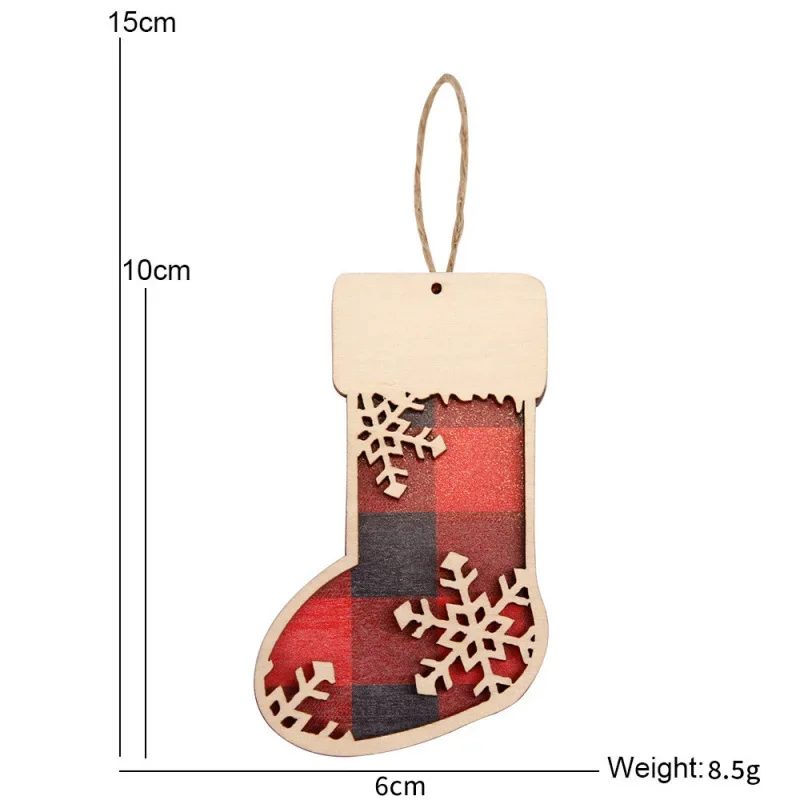 thumbnail image 1 of Adornos navideños de madera para colgar, bolas de Navidad, muñeco de nieve, manualidades para árbol de Navidad, regalos de Año Nuevo para el hogar, 1 of 5