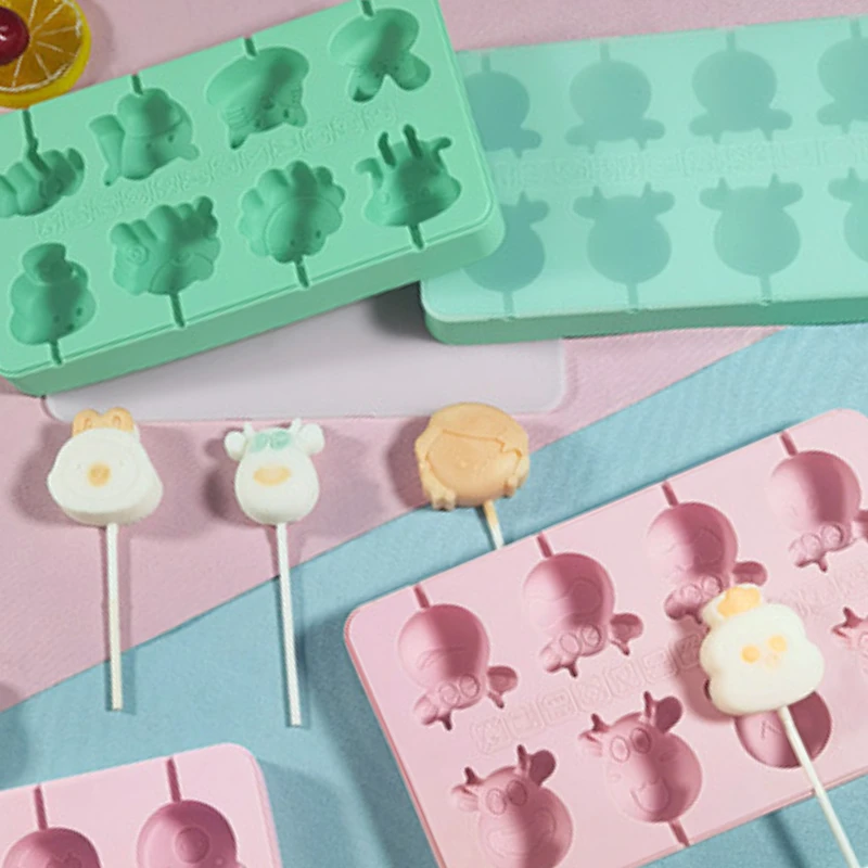 New Stock Cartoon Silicone Lollipop Mold Home Children Diy - Temu