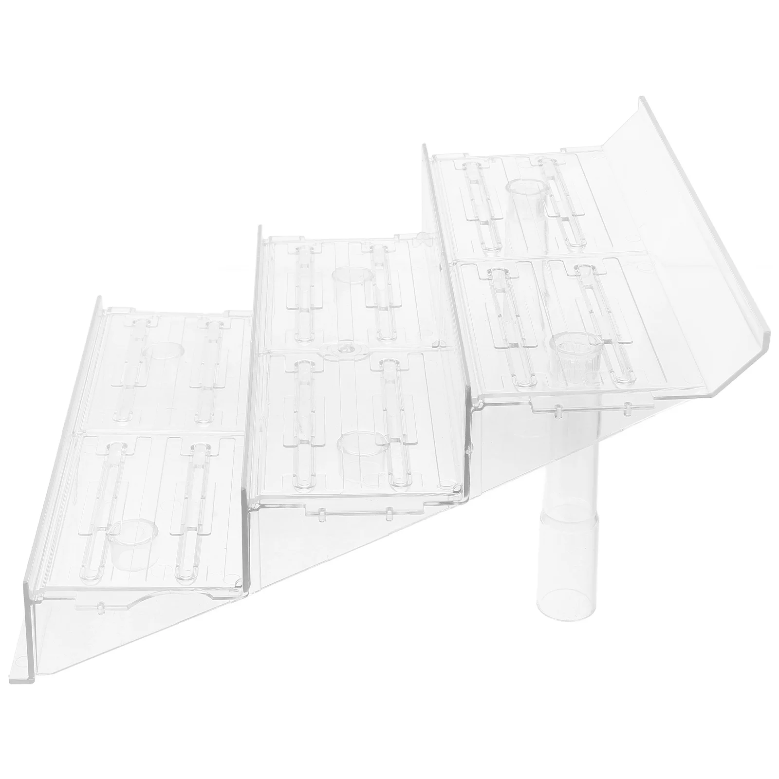 Plastic Display Stand 3 Tiered Retail Display Stand Vendors Shelf For Fruits Vegetable Cupcake Candy Jewelry Farmers Mar