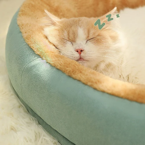 Kimpets 고양이 침대 개 애완 동물 침대 개집 미끄럼 방지 겨울 따뜻한 작은 개 개집 수면 제거 세척 부드러운 강아지 쿠션 고양이 용품 3