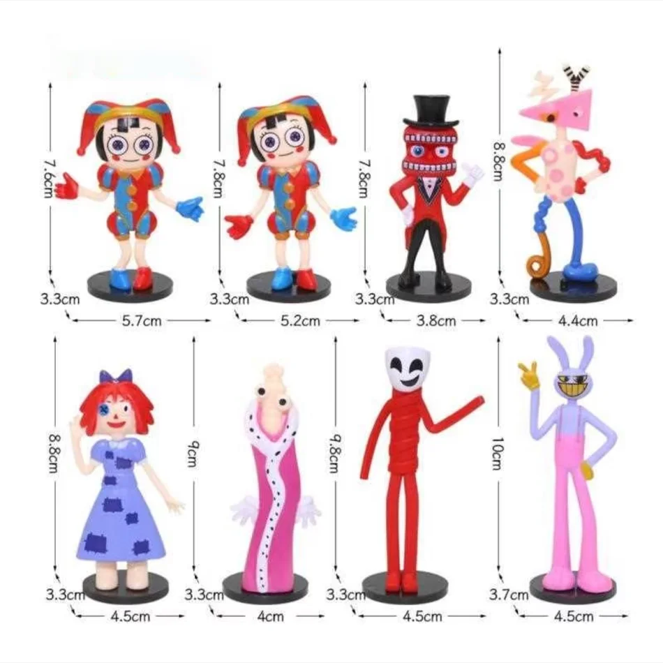 Whimsical Rabbit Clown Figurines - Cartoon Cake Ornaments & Collectible Toys
