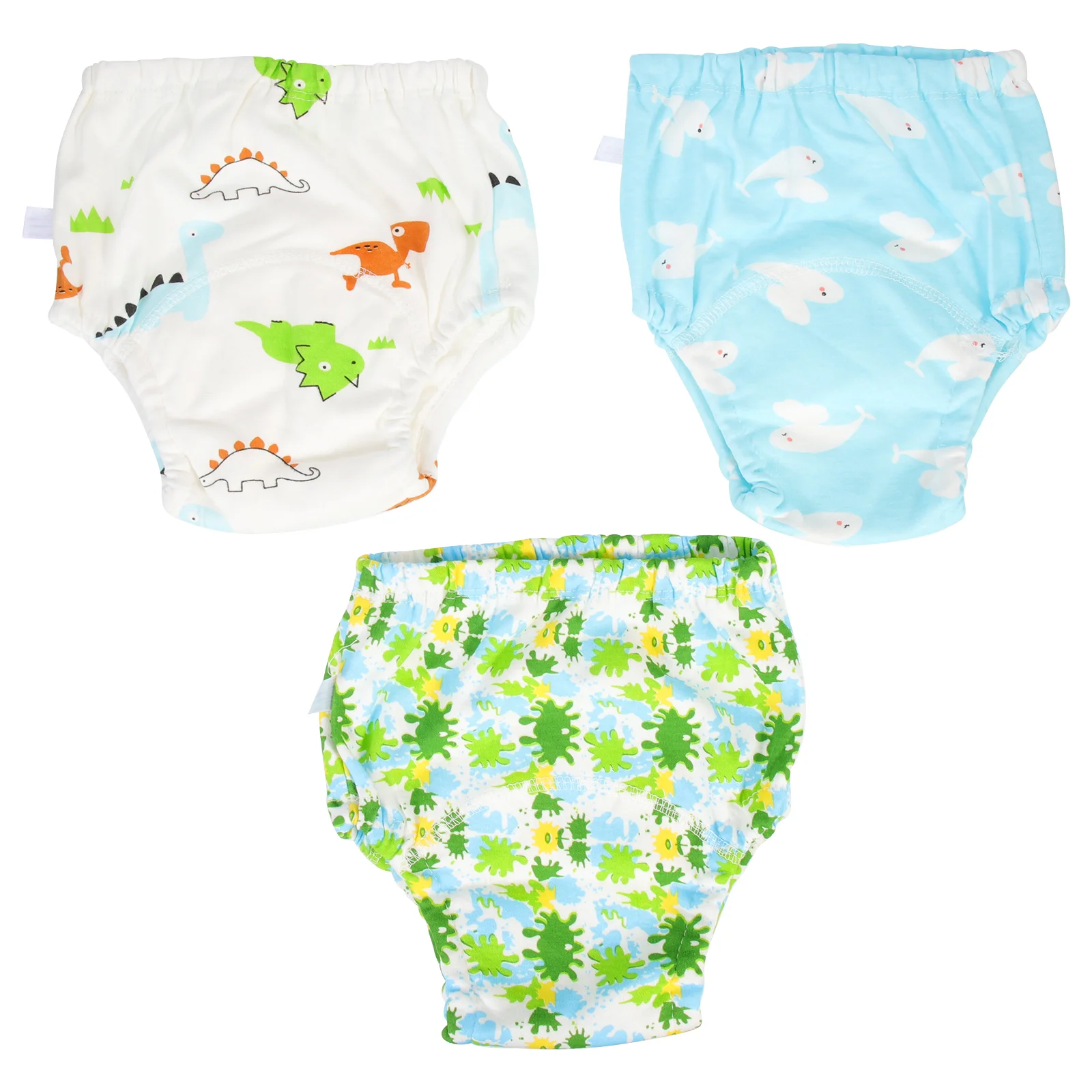 

3 Pcs Swimming Diaper Pants Reusable Baby Training Diapers Washable Convenient Infant Cotton Tpu Waterproof Layer Nappy Toddler