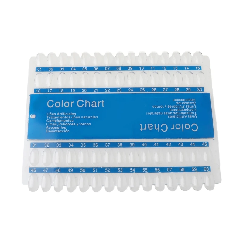 60 Grids Nail Art Tips Color Chart Display Rack Polish Practice Palette Stand 60 Different