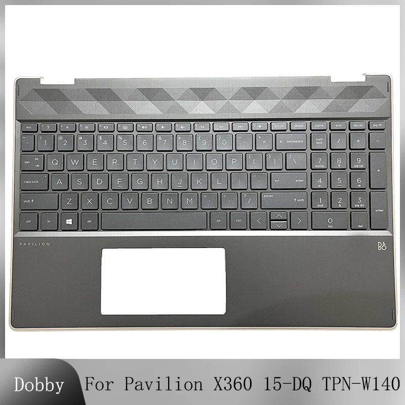 

Brand NEW For HP Pavilion X360 15-DQ TPN-W140 L51363-001 Palmrest Upper Top Case Housing Laptop Keyboard Backlight US UK