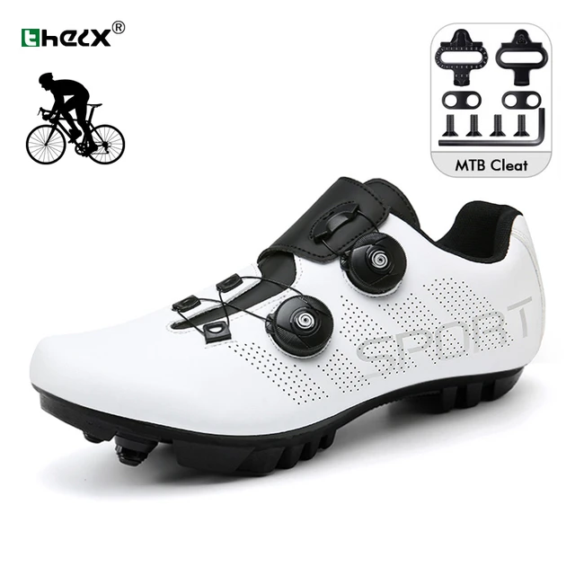 Zapatillas ciclismo MTB profesionales para hombre y mujer, zapatillas de  deporte de bicicleta de carretera de velocidad, con tacos autoblocantes