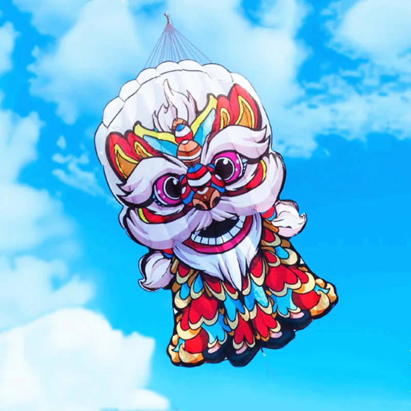 

free shipping lion kite flying soft kite for adults kites line traditional kite professional kite flying dragon ripstop parplan