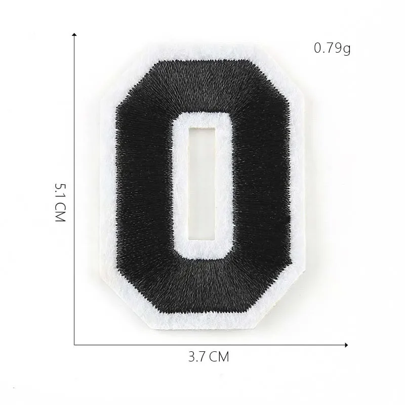 Multicolor Number Patch Set - Embroidered Iron-On Fabric Decals