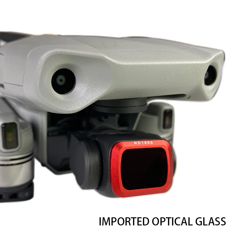 Lot de 3 filtres ND et UV pour DJI Mini 3 Pro et Mini 4 Pro, disposés en éventail sur fond noir.