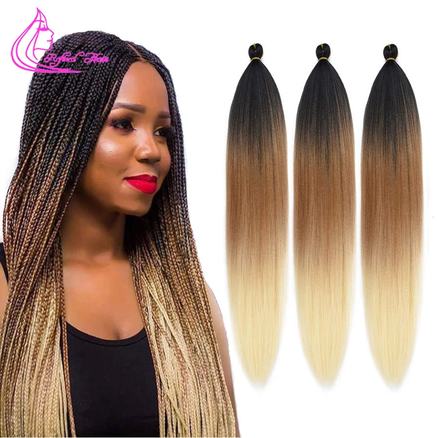 Refined 26 inch long Jumbo Braids Yaki Straight Easy Braid Hair Synthetic DIY Ombre Braiding Hair Extensions For Black Woman professional yidege chinese sumi refined ink black liquid traditional calligraphy brush chinese painting writing drawing