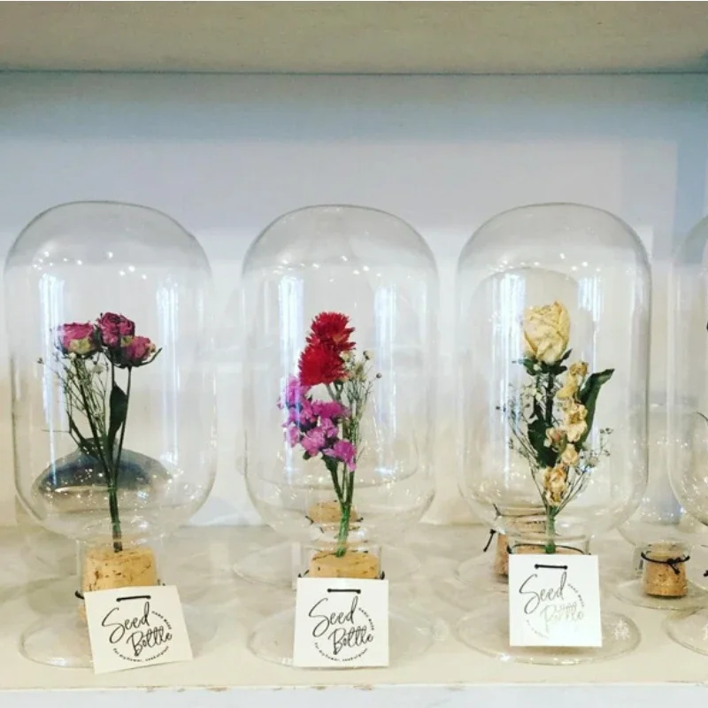 Matchstick Glass Bottle Aromatherapy Candle Glass Cloche Jar Fireplace Match Christmas Matchbox Storage Jar with Wooden Stopper 5
