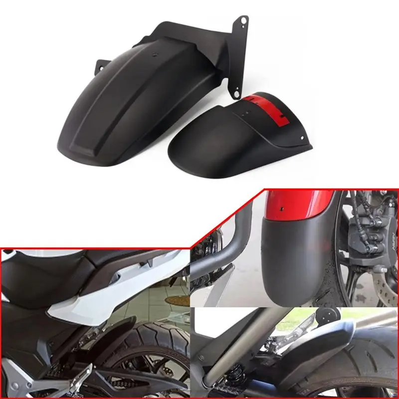 혼다 NC750S NC750X NC700S NC700X 2012-2021 (2PCS) 용 새로운 오토바이 전방 후방 펜더