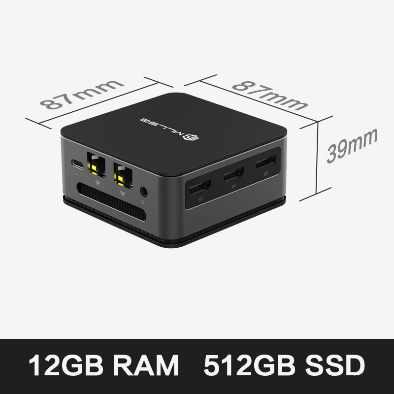 MLLSE G2 Mini PC Windows 11 Pro Alder Lake N100 Intel 12th DDR5 12GB RAM 512GB ROM WiFi 6 BT5.2 Настільний комп'ютер Mini Pc Work