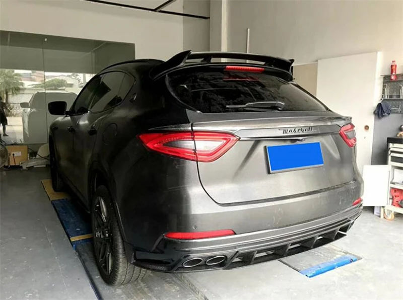 For Maserati Levante 2016-2023 Real Carbon Fiber Front Lip Rear Diffuser Body Side Skirt Kit Spoiler Refits - - Racext 52