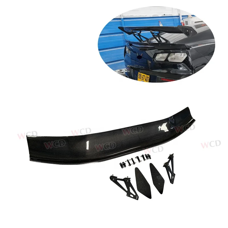 

GT Style High Quality Carbon Fiber Rear Wing ducktail Spoiler For Chevrolet Corvette C7 C6 C8 trunk wing splitter