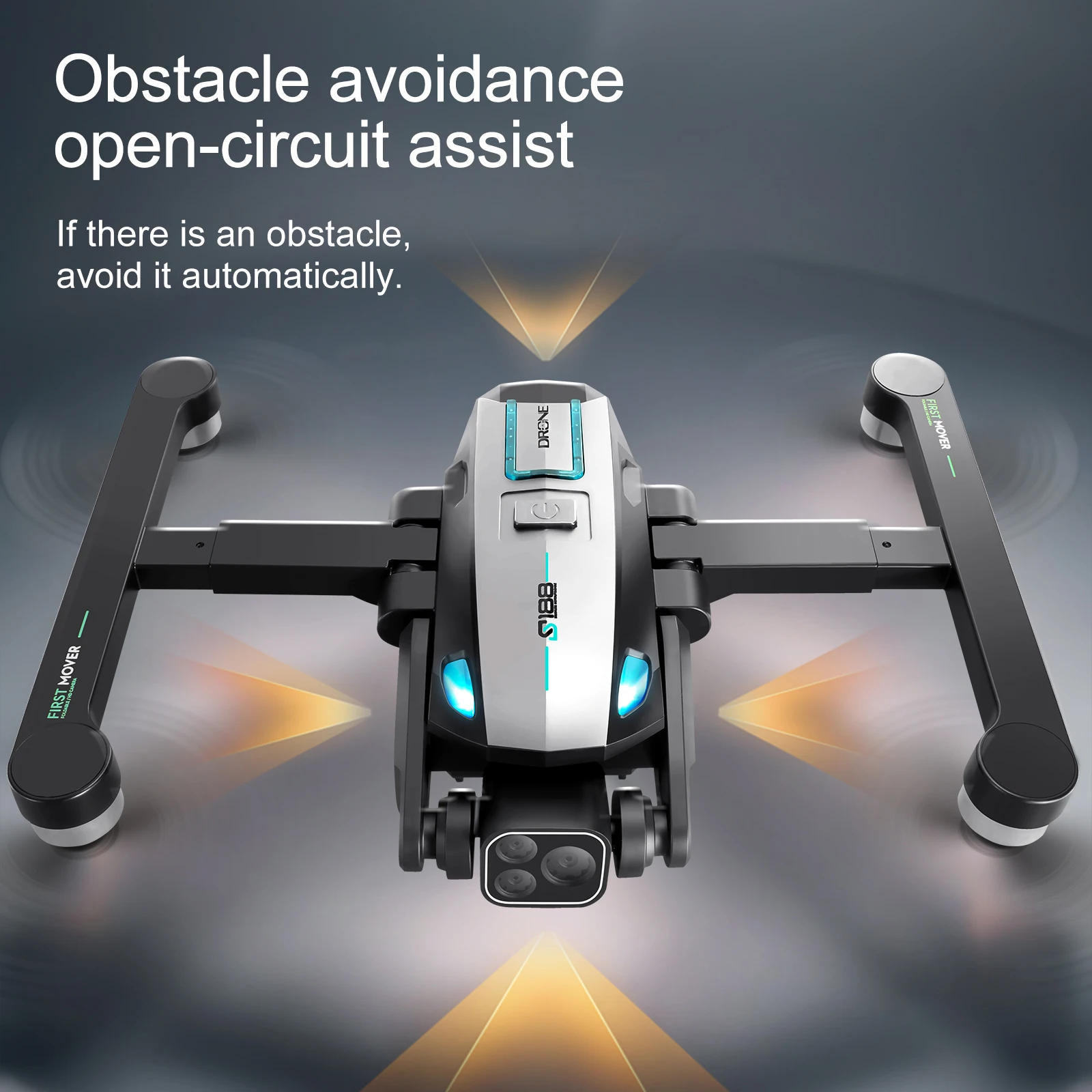 듀얼 카메라 RC 드론 GPS 리턴 광학 흐름 포지셔닝, 4 축 브러시리스 장애물 회피, HD 전기 쿼드콥터 장난감, S188