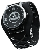 New Luxury Brand Men's Watch Brown Leather Punk Skull Head Metal Buckle 40mm Large Dial Quartz Watch Relogios Masculino 1