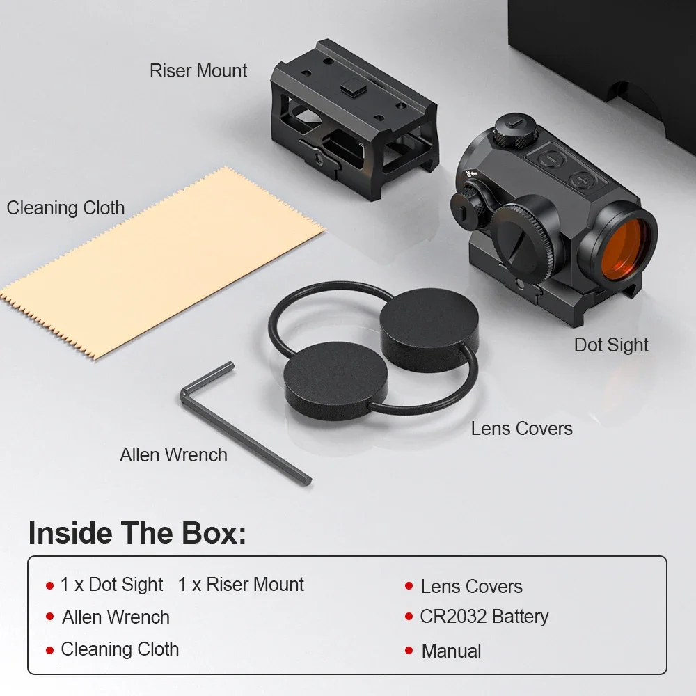 1 MOA red dot sight 1X20mm optical sight used for aiming hunting aiming practice