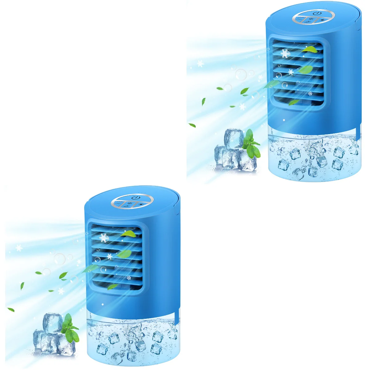 

2pcs Vosarea Personal Space Cooler Mini Portable Air Conditioner Fan Small Desktop Fan Personal Table Fan Compact Air Cooler