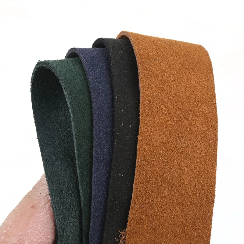 진짜 가죽 스웨이드 가죽 스트랩, 수제 DIY 가장자리 스트립, 슬링샷 랩핑, 미끄럼 방지 스웨이드, 멀티 컬러 스트랩, 소가죽 스트랩