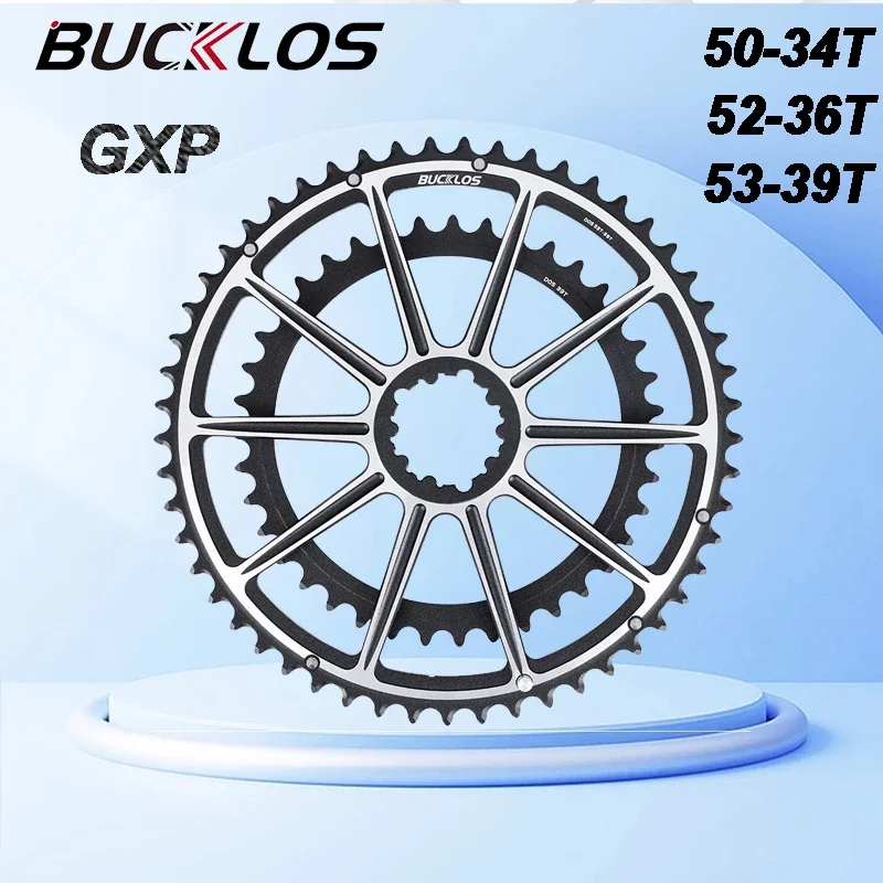 

BUCKLOS Fit GXP Chainring Bike 53-39T 52-36T 50-34T Chainring Bicycle Double Speed Narrow Width Teeth Bike Chainwheel for SRAM