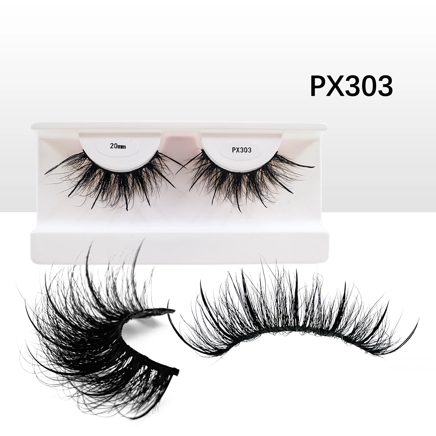 New Spike Real Mink Lashes High Quality 16mm 18mm 20mm 25mm Volume Fluffy Wispy Strip Lashes Suppliers Wholesale Mink Eyelashes