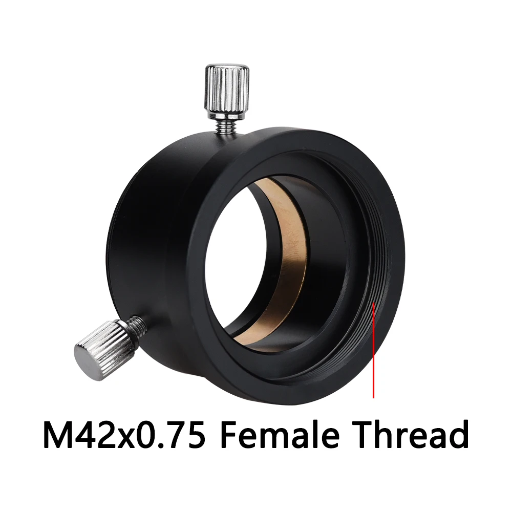 StarDikor Telescope Accessories Adapter 1.25" M42x0.75 To 1.25 Inch Adapter With Compression Ring For Zwo Qhy Camera Full Metal 3