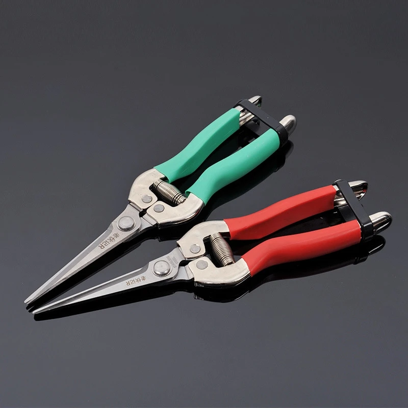 

T50 Garden Pruning Shear Stainless Steel Fruit Picking Scissors Potted Branches Leaf Pruning Flower Arrangement Scissors Garden