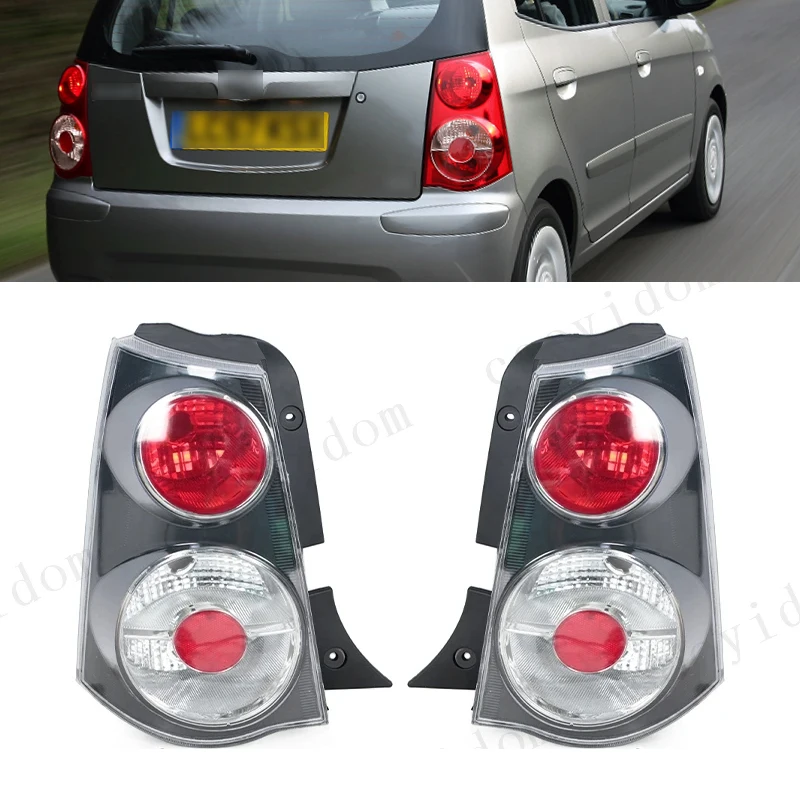 

Car Rear Back Tail light For KIA Picanto 2008 2009 2010 Assembly Brake Stop Light Taillights Fog Lamps Black