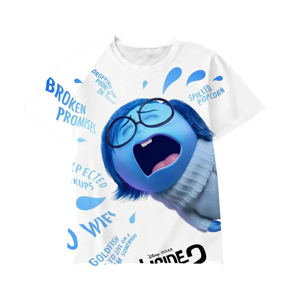 thumbnail image 1 of Camiseta de verano Inside Out 2 para niños y adolescentes, camiseta de dibujos animados, camiseta de manga corta, camiseta divertida, ropa de uniforme de entrenamiento para niñas, 1 of 5