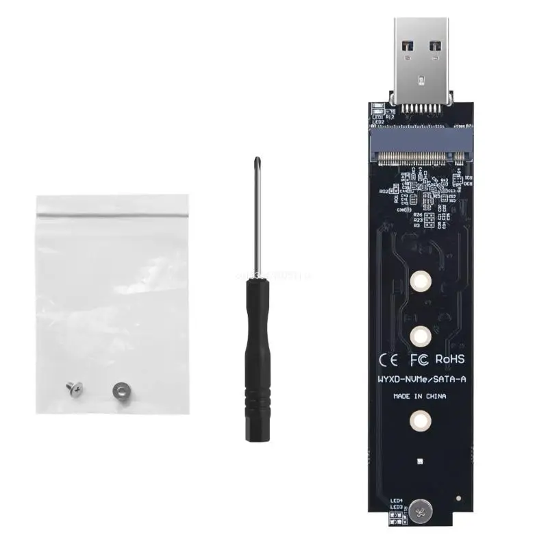 

B+M Key Key NVMe PCIe To USB3.1 Type A Adapter 10Gbps USB3.1 Gen2 for M.2 SSD Dropship