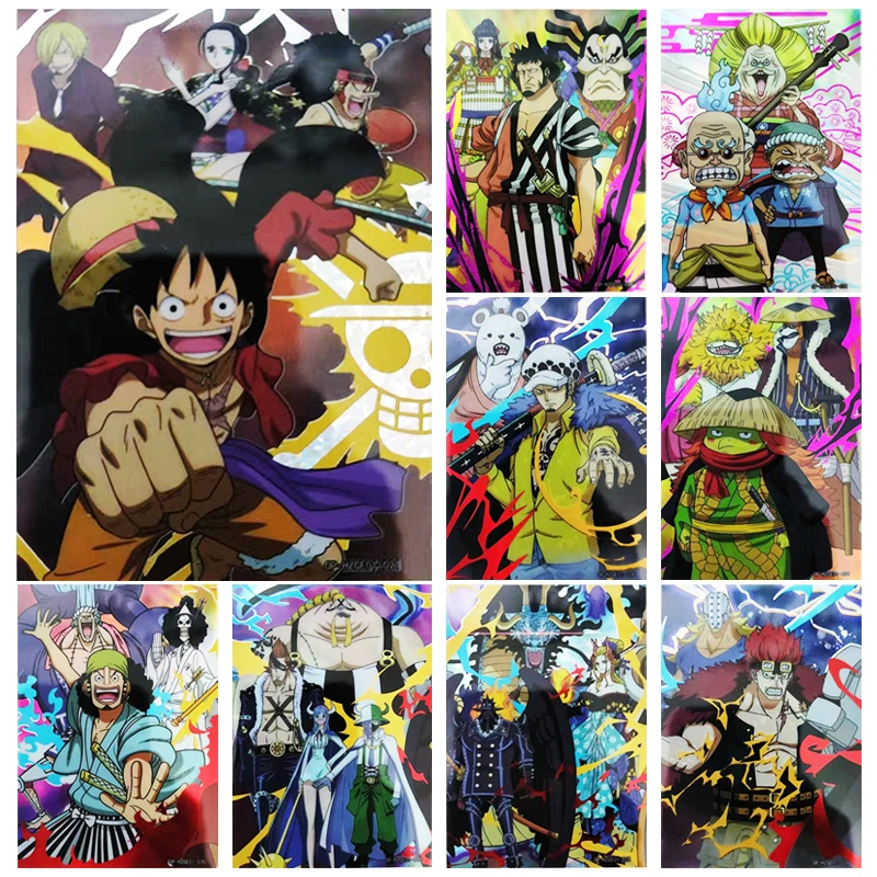 

Genuine ONE PIECE Luffy Usopp Anime characters Bronzing collection cartoon Game cards Christmas Birthday gifts Children's toys