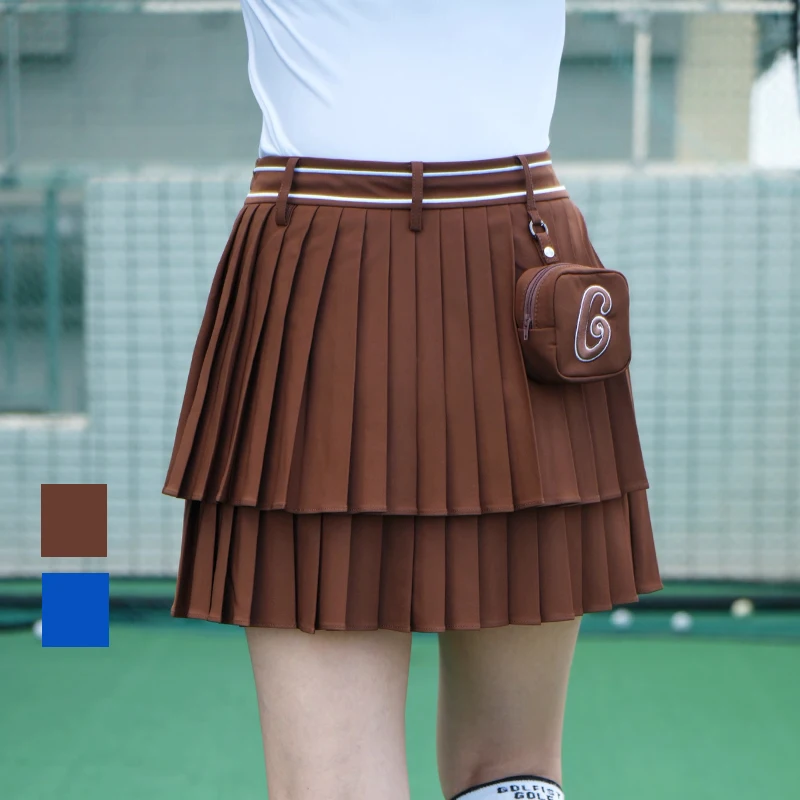Golfist new golf irregular pleated skirt ladies high-waisted double lalyer tennis skort with women sports golf apparel