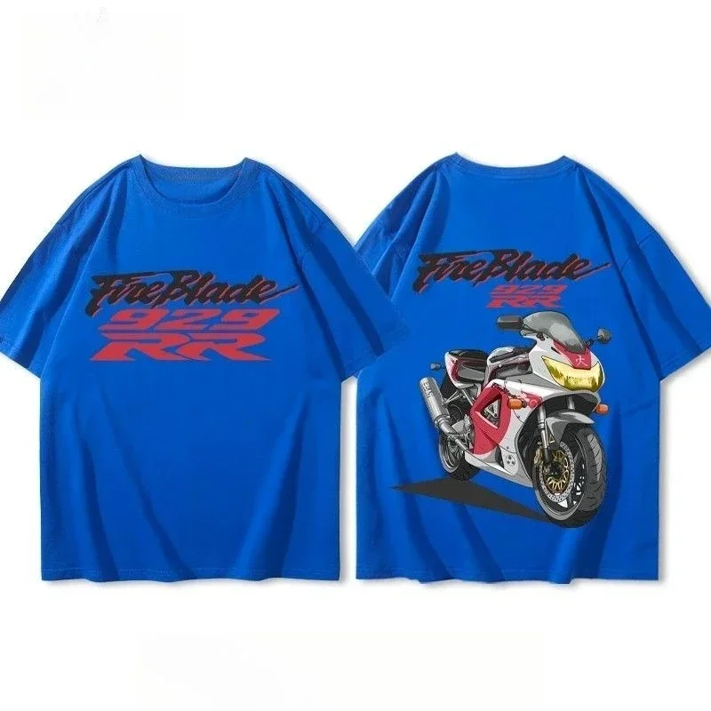 혼다 남성용 및 여성용 티셔츠 CBR Racing 900rr929RR 오토바이 친구 클럽 라이딩 Fireblade 오프로드 레이싱 반소매